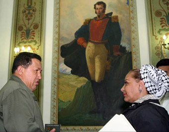 President of Venezuela Hugo Ch&#225;vez  and Colombian senator Piedad C&#243;rdoba (Photo: Prensa Presidencial)