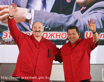 Presidente de la Rep&#250;blica Bolivariana de Venezuela Hugo Ch&#225;vez y el presidente de la Rep&#250;blica de Bielorrusia Alexander Lukashenko