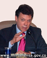 El ministro colombiano de Defensa, Juan Manuel Santos (Foto: http://www.mindefensa.gov.co)