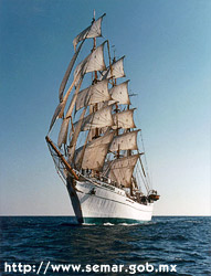 Парусник «Куаутемок» ВМС Мексики (Фото с сайта http://www.semar.gob.mx)