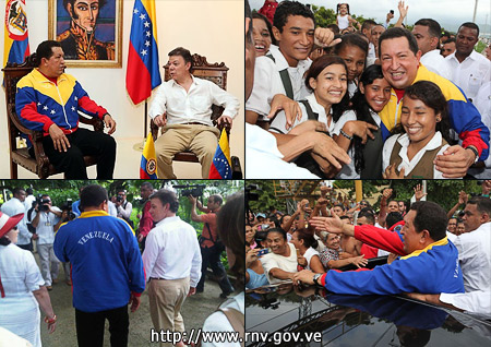 Colombia: Presidente Ch&#225;vez caus&#243; revuelo en el barrio La Lucha de Santa Marta