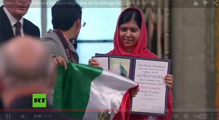 Avalancha de apoyos al joven mexicano que irrumpi&#243; en ceremonia en Oslo