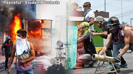 &quot;Peaceful&quot; student protests in Venezuela