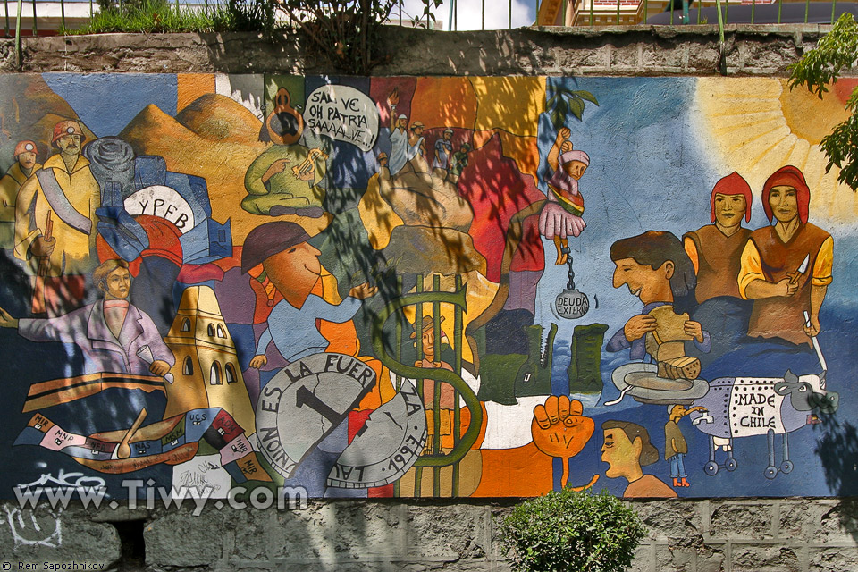 Wall painting on the Arce street