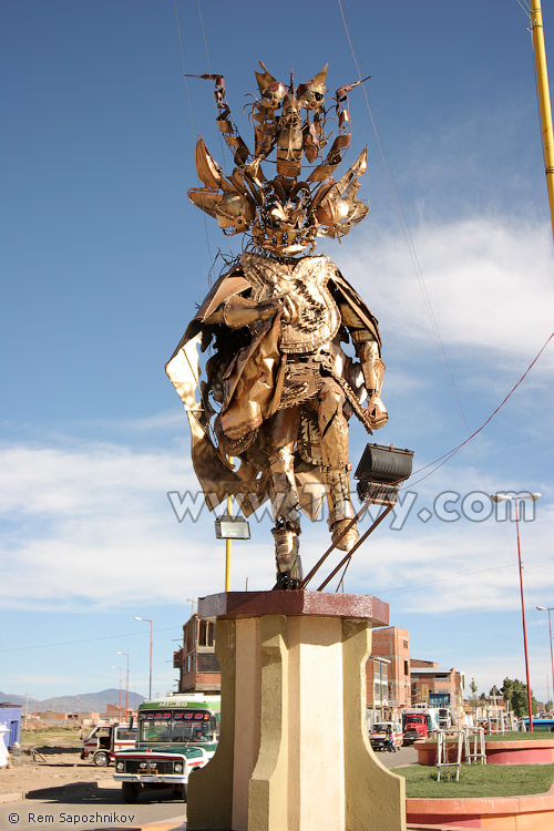 Metal images of Bolivian carnival classical characters