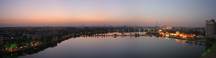Kaifeng and the Bao lake at night