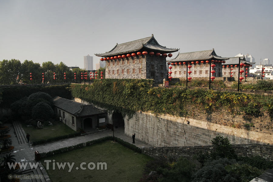 南部的城墙。中华门。