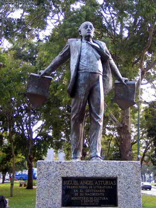 The monument to Miguel Angel Asturias