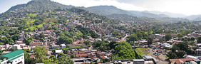 View of Tegucigalpa from the balcony of Plaza Libertador hotel.