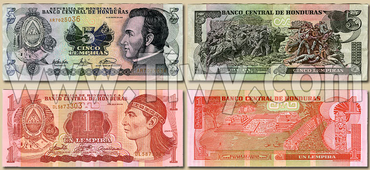 Lempira es la moneda nacional de Honduras
