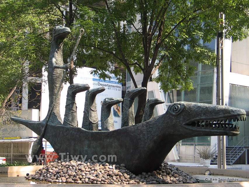 �Crocodile family on a river stroll�