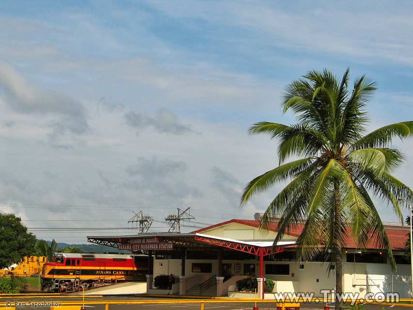 The railway station in Panama-city