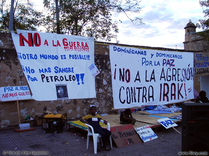 Dominican people against the US War in Iraq