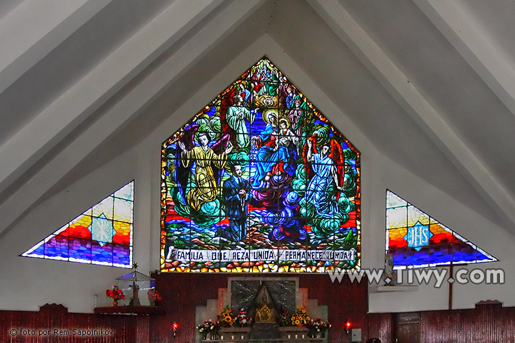 Stained-glass windows with the image of Jose Gregorio