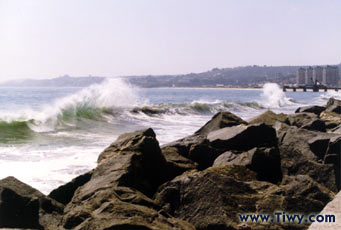 Скалистые берега Чили, г. Винья дель Мар (фото www.Tiwy.com)