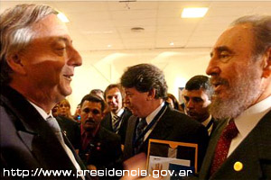 Фидель Кастро прибыл в Аргентину для участия в саммите МЕРКОСУР (Фото с сайта http://www.presidencia.gov.ar)