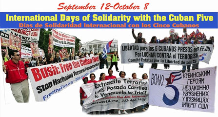 Llamamiento a la Jornada Internacional de Solidaridad con los Cinco Patriotas cubanos