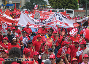 Манифестация в поддержку реформы Конституции Венесуэлы