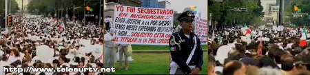 Мексика: Марш против разгула преступности (Фото с сайта http://www.telesurtv.net)