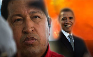 Presidente Ch&#225;vez exige a Obama respeto para Venezuela
