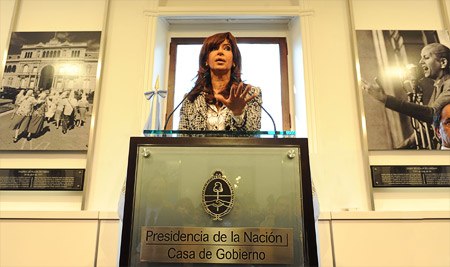 La presidenta Cristina, la sucesora de Eva Per&#243;n