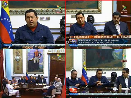 Presidente Chávez anuncia que será sometido a una nueva intervención quirúrgica.Pide apoyar a Nicolás Maduro, en caso de quedar inhabilitado Presidente Chávez anuncia que será sometido a una nueva intervención quirúrgica.Pide apoyar a Nicolás Maduro, en caso de quedar inhabilitado