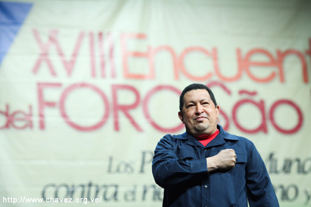 Sao Paulo Forum Throws Support Behind Chavez as Venezuela Drifts into Zone of Heightened Risk