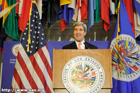 John Kerry, Secretary of State Speaks at the OAS
