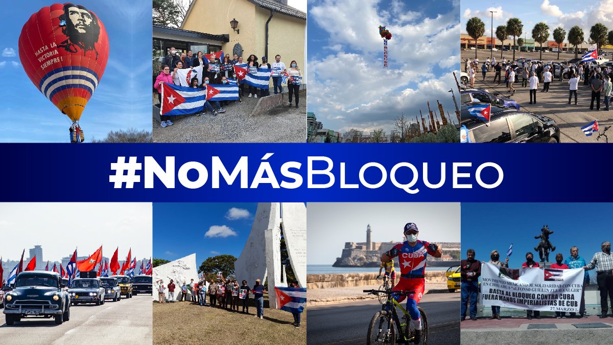 #Cuba #EliminaElBloqueo #NoMásBloqueo Foto: https://twitter.com/CubaMINREX