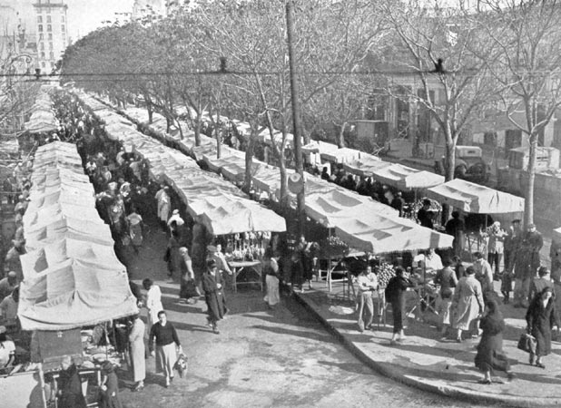 Feria. Calle Cordoba y Callao