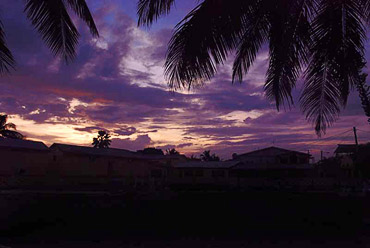 Caribbean sunset before the storm