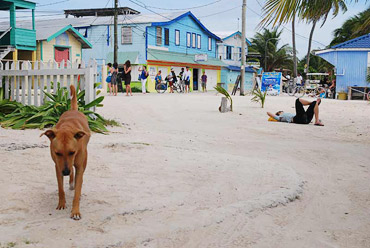 Island of Caye Caulker - heavy weekend weekdays