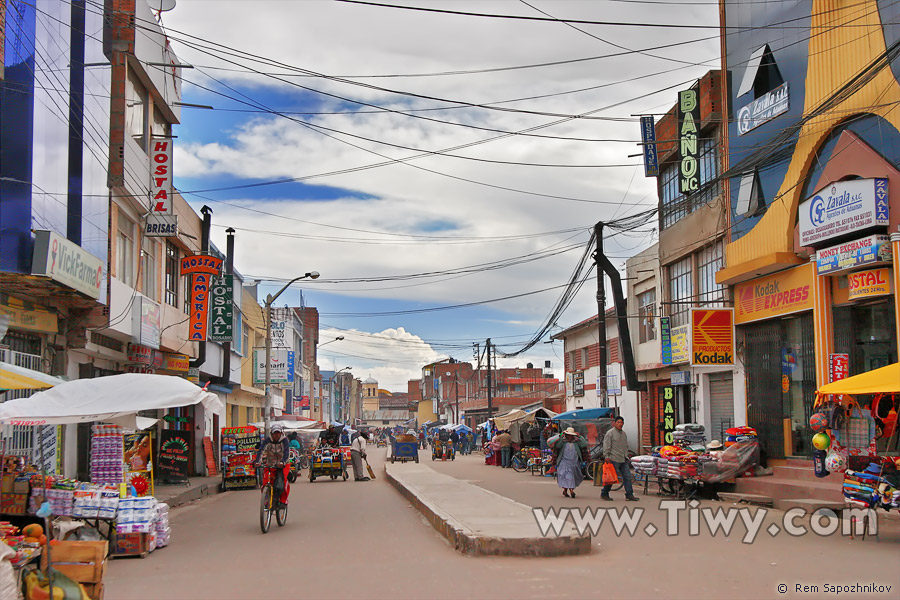 Peruvian side of Desaguadero