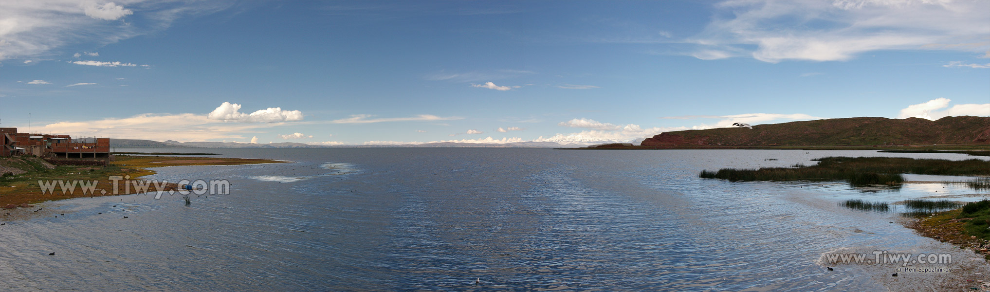 From the bridge there opens a wonderful view to the Titicaca lake