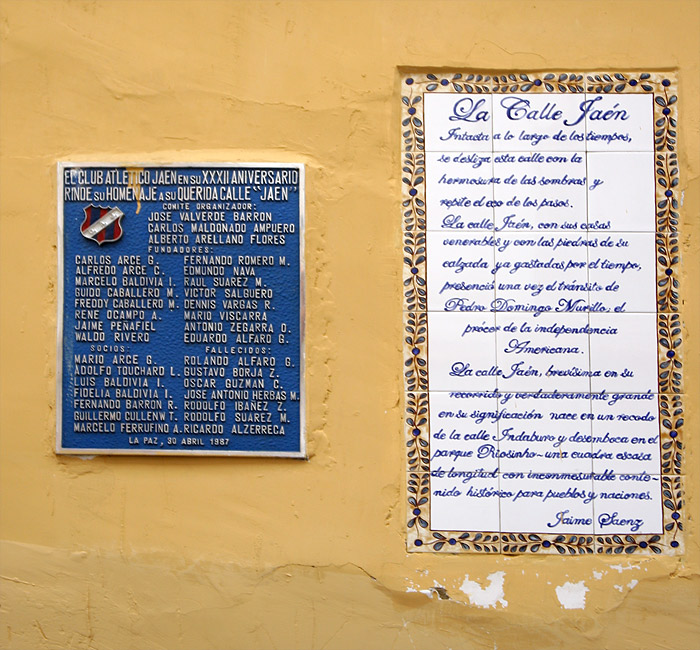 Calle Jaen, La Paz, Bolivia