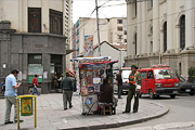 Newspaper stall opposite the Bolivian vice-presidency