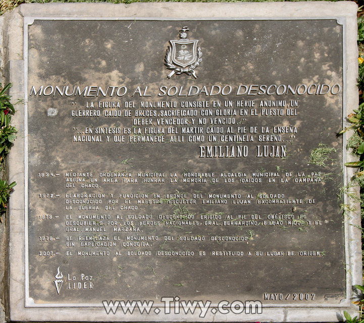 The monument to Al Soldado Desconocido (the Unknown soldier)