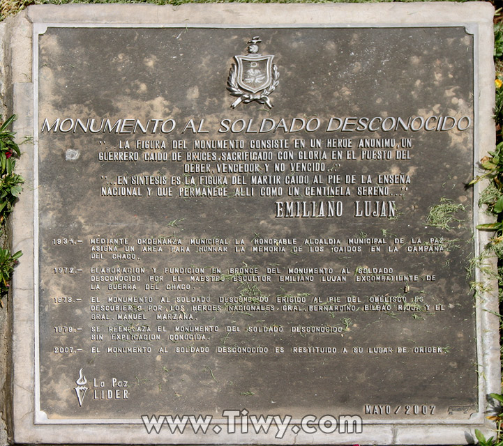 El Monumento “Al Soldado Desconocido” - La Paz, Bolivia