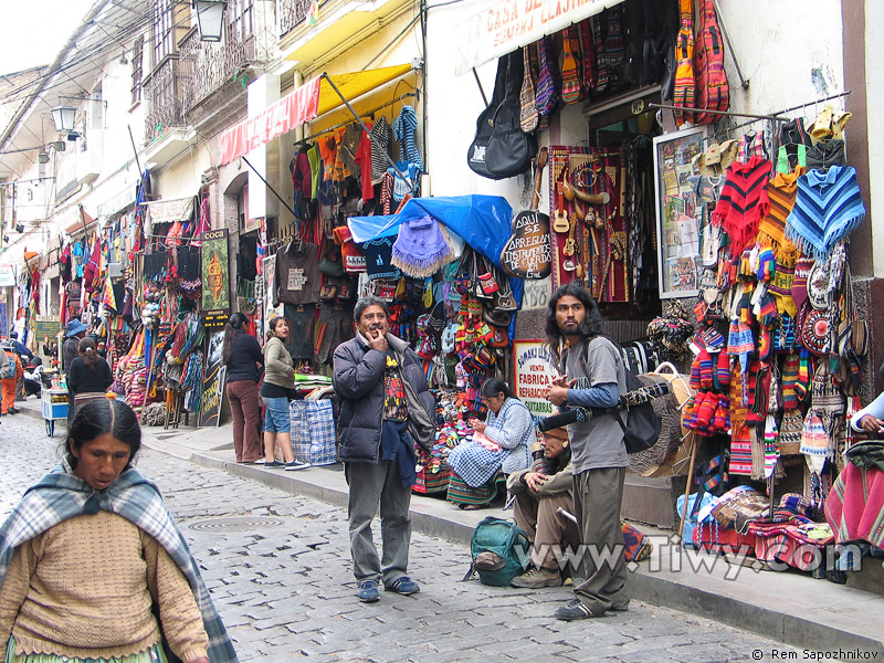 Sagarnaga street, La Paz, Bolivia