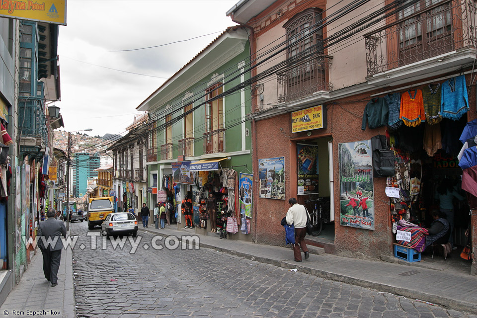 Sagarnaga street, La Paz, Bolivia