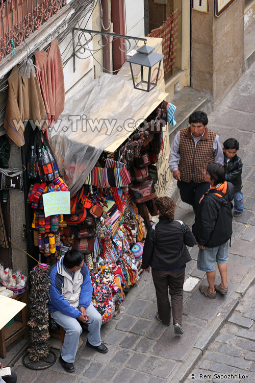 Sagarnaga street, La Paz, Bolivia