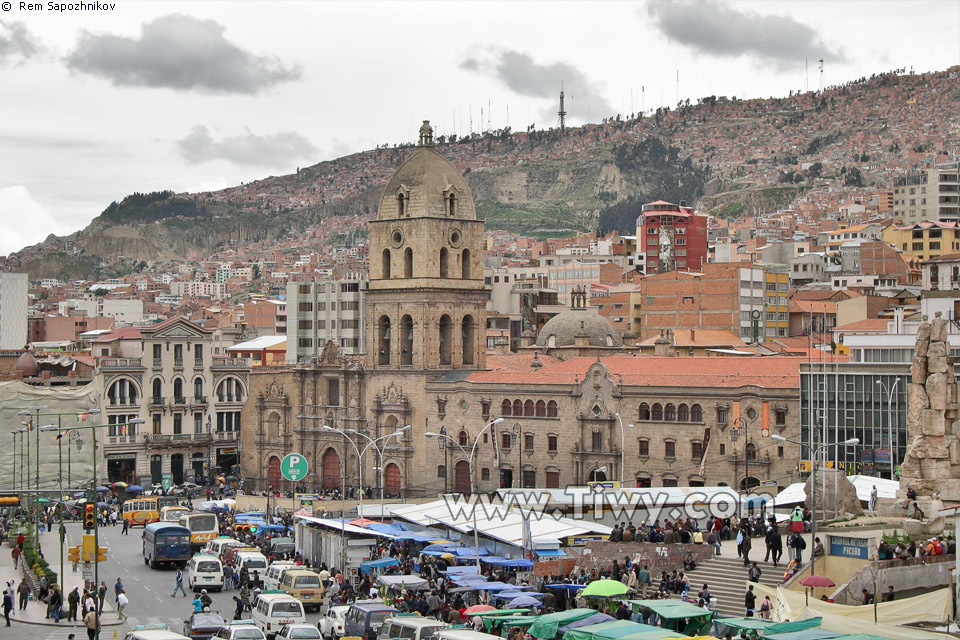 La iglesia de San Francisco, La Paz, Bolivia