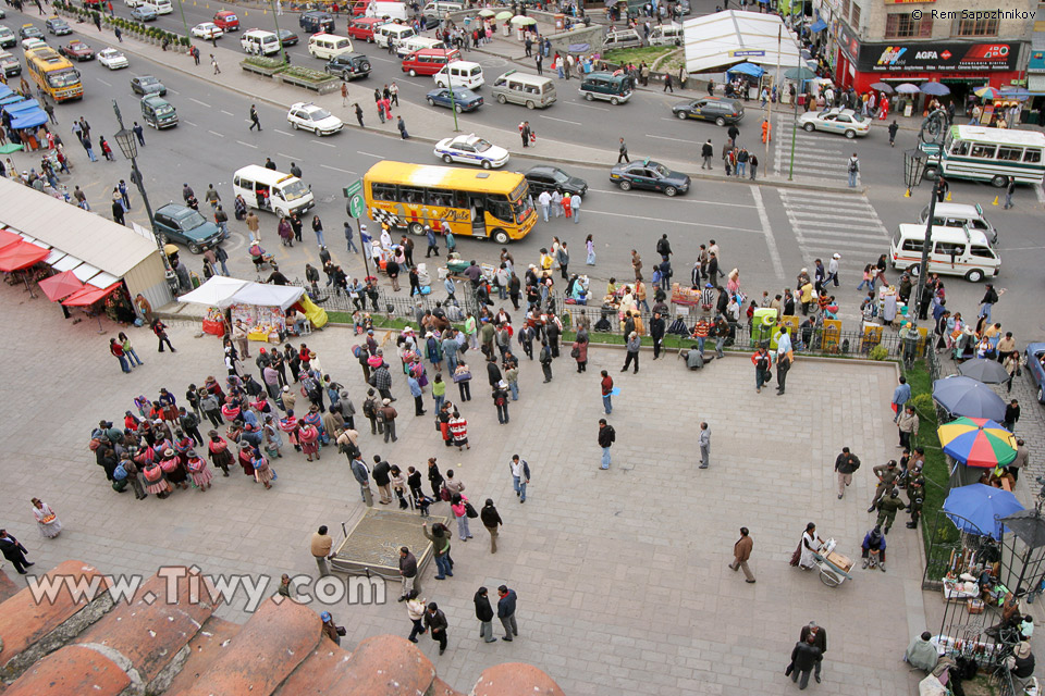 View to the San Francisco square from the church roof