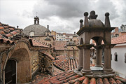 On the roof of San Francisco church