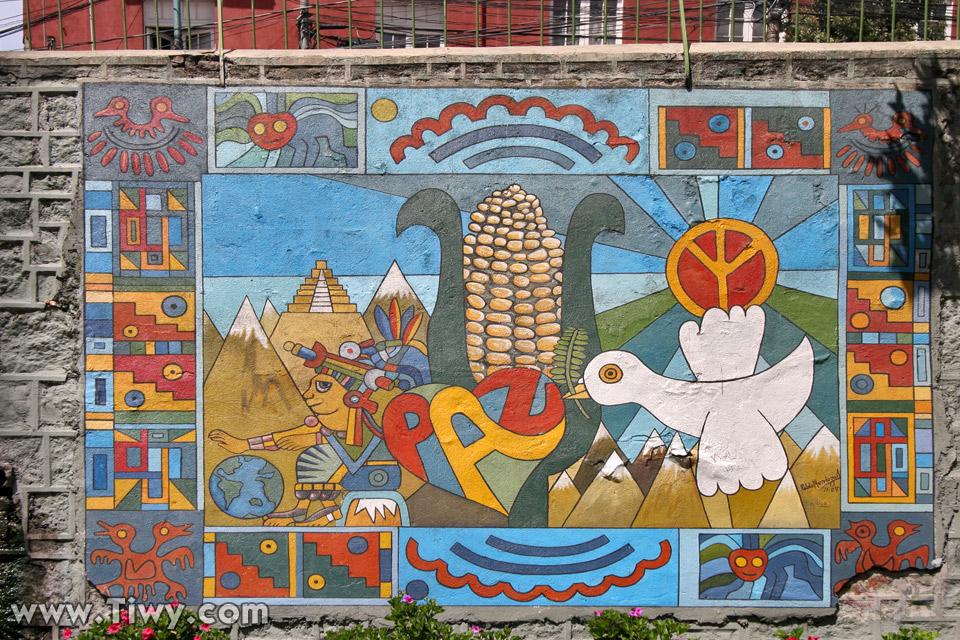 Wall painting on the Arce street