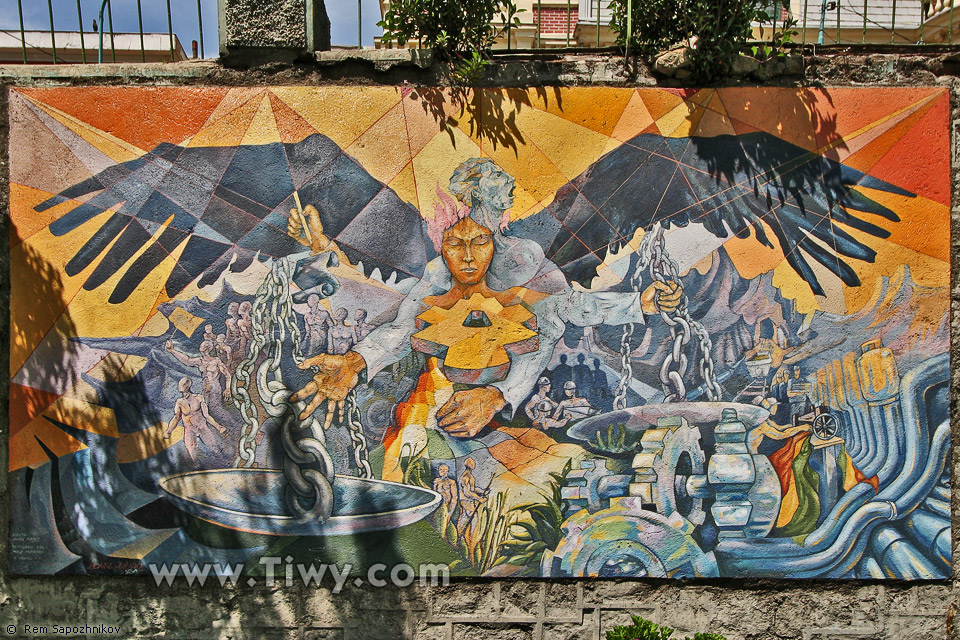 Wall painting on the Arce street