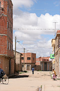 Entering the town Laja
