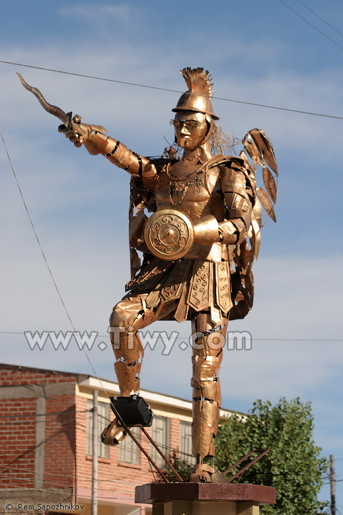 Metal images of Bolivian carnival classical characters