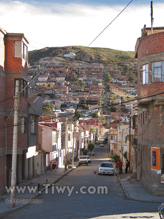 One of the central streets of Oruro