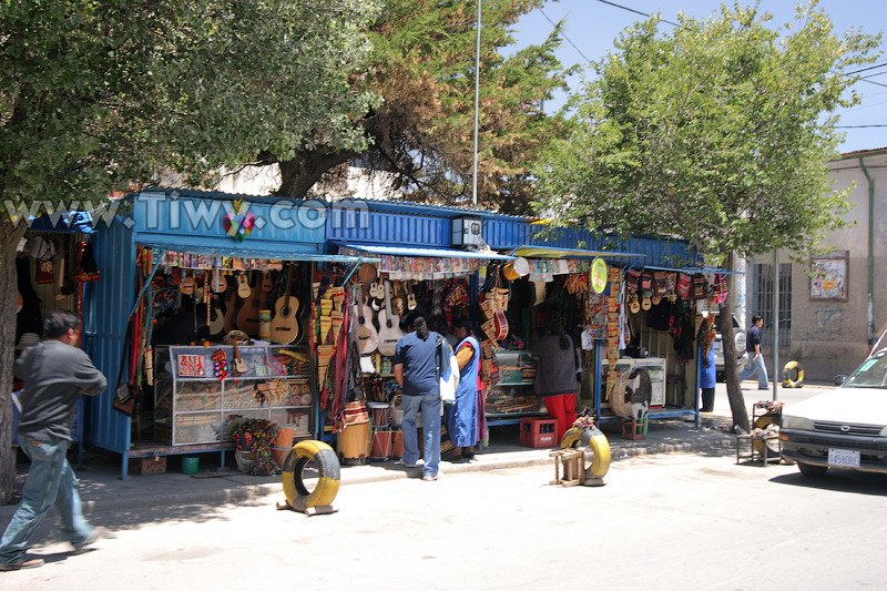 Near to the railway station there is a small market of musical instruments - Oruro, Bolivia